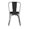 Flash Furniture Aged Black Metal Stack Chair-Black Poly Resin Seat CH-31230-BQ-PL1B-GG - alternate 6